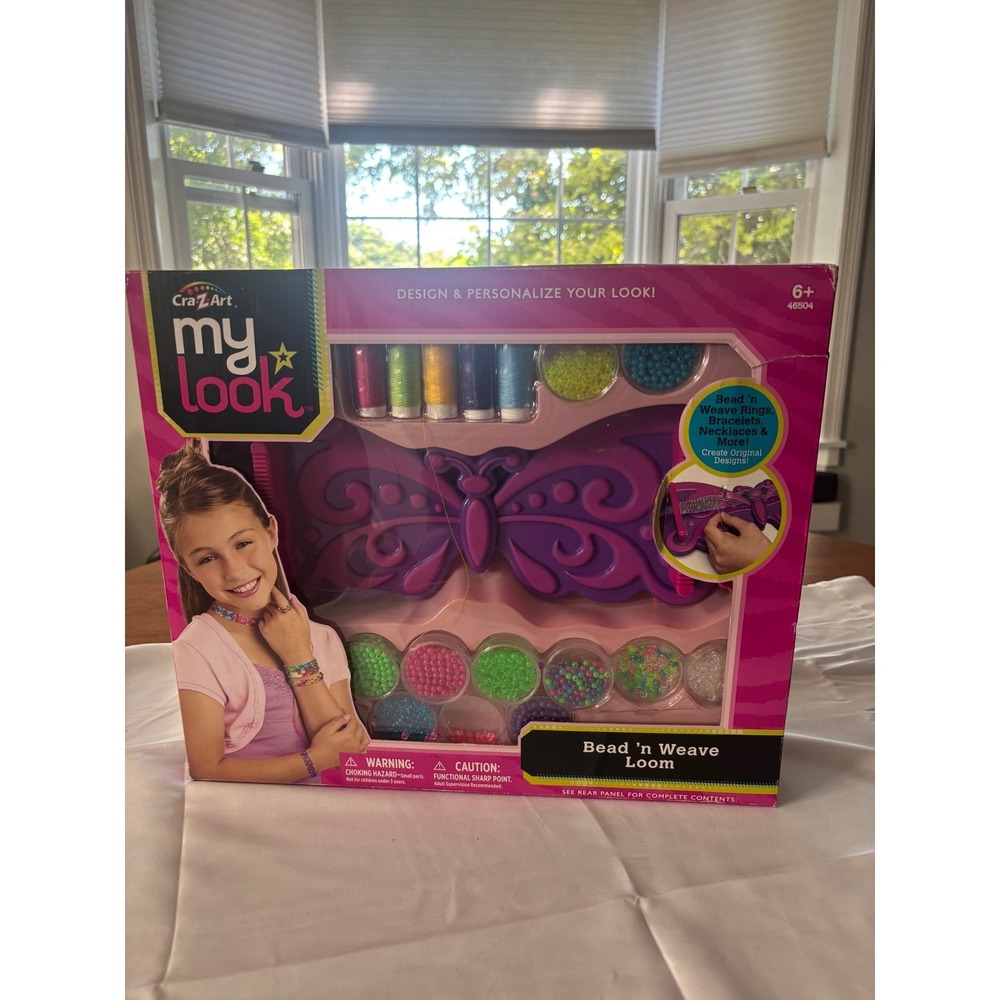 Cra-Z-Art My Look Bead n Weave Loom Jewelry Making Kit Butterfly 46504 NEW